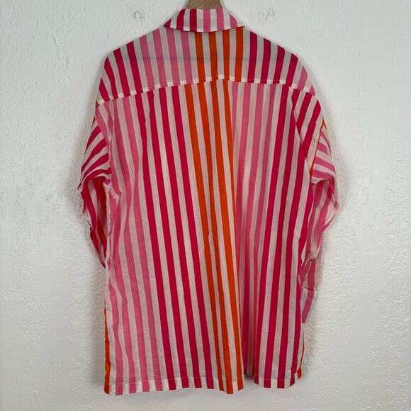 Beach Riot Alexa Top Swim Cover in Sunset Stripes Size L/XL - Picture 3 of 4